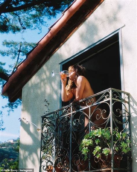 halle berry balcony|Halle Berry Bares All While Sipping Wine on。